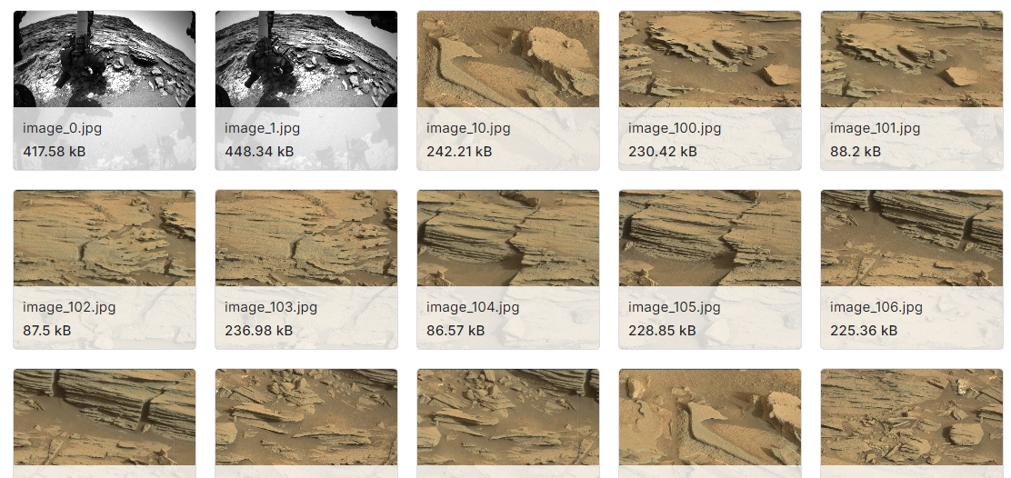 火星车照片和元数据描述的综合数据集