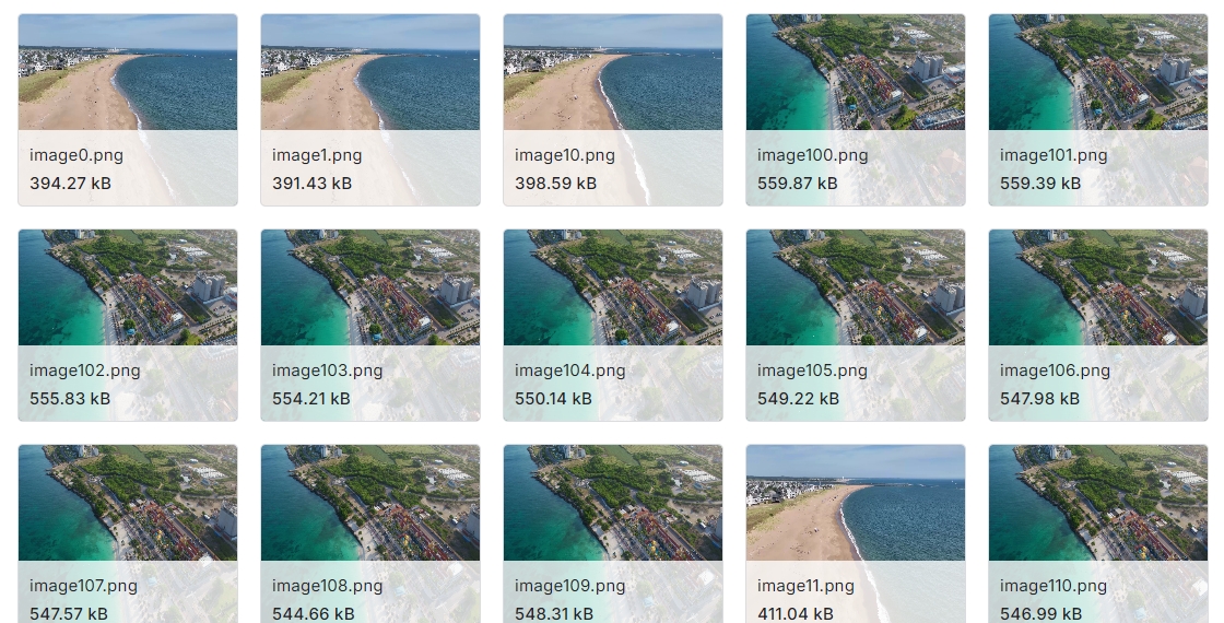无人机拍摄的海岸线分割图像数据集