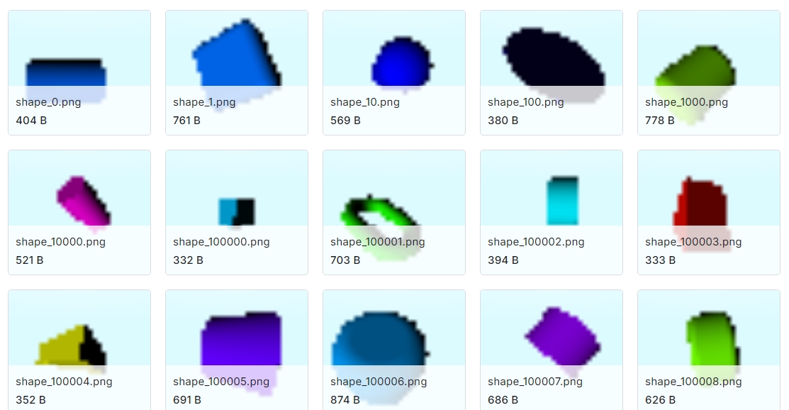 100万个随机3D形状图像数据集