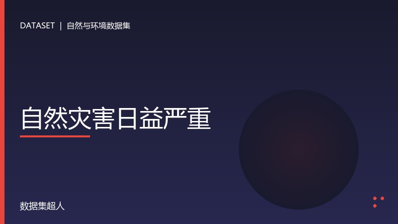 自然灾害日益严重数据集