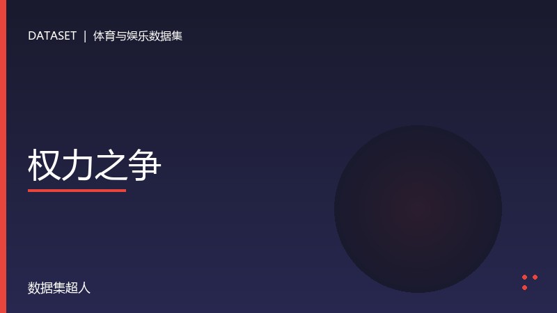 权力之争数据集