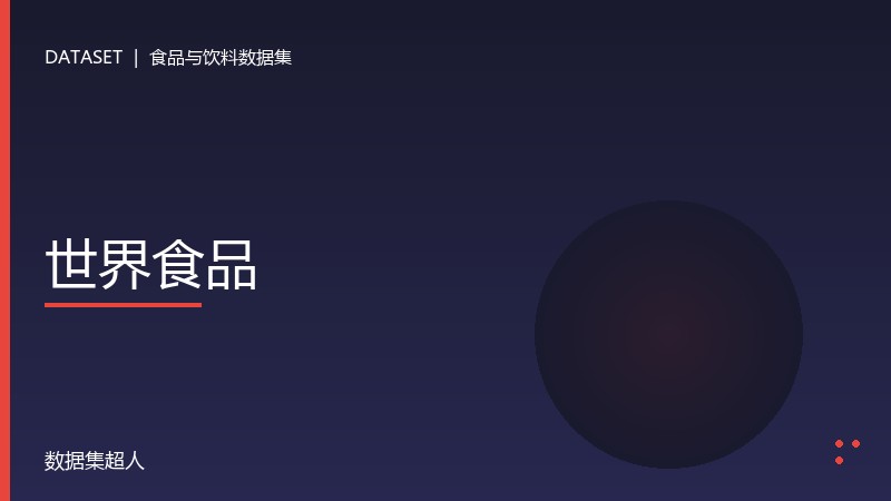 世界食品数据集