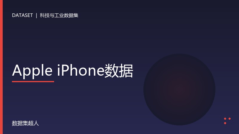 Apple iPhone数据数据集