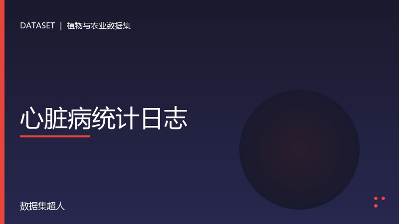 心脏病统计日志数据集