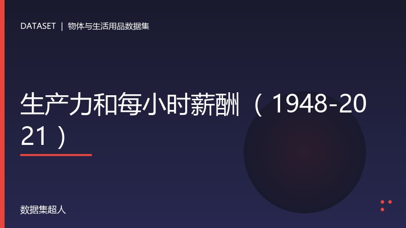 生产力和每小时薪酬（ 1948-2021 ）数据集