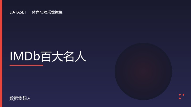 IMDb百大名人数据集