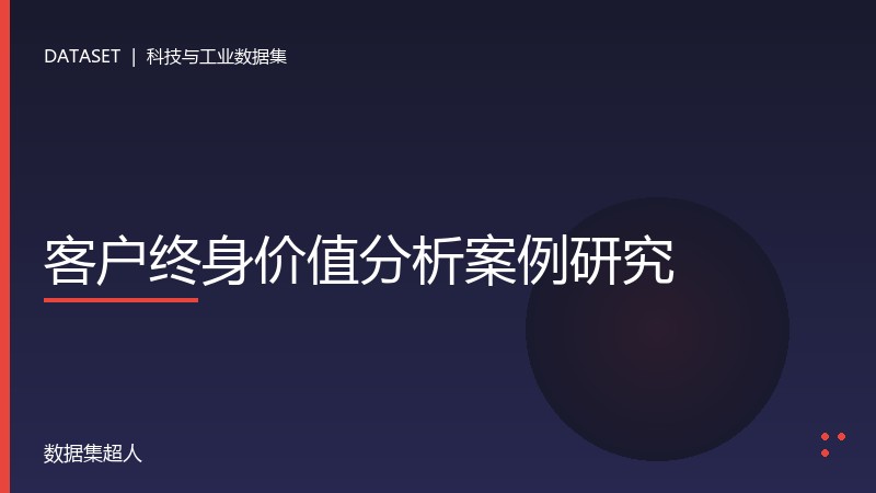 客户终身价值分析案例研究数据集