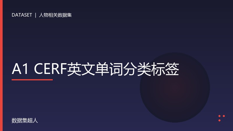 A1 CERF英文单词分类标签数据集