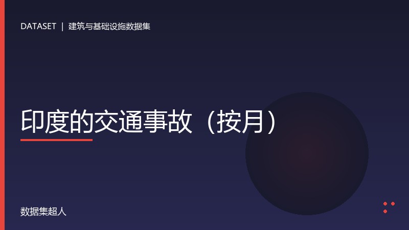 印度的交通事故（按月）数据集
