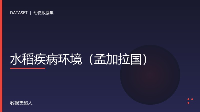 水稻疾病环境数据集（孟加拉国）