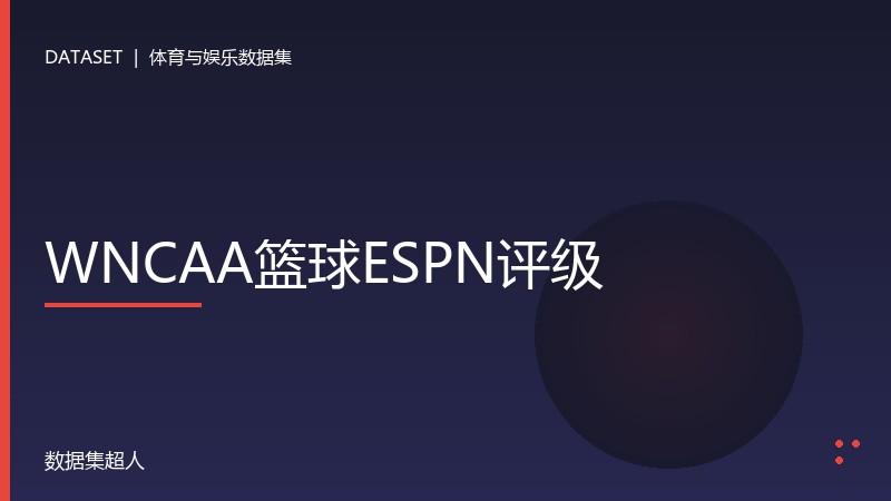 WNCAA篮球ESPN评级数据集