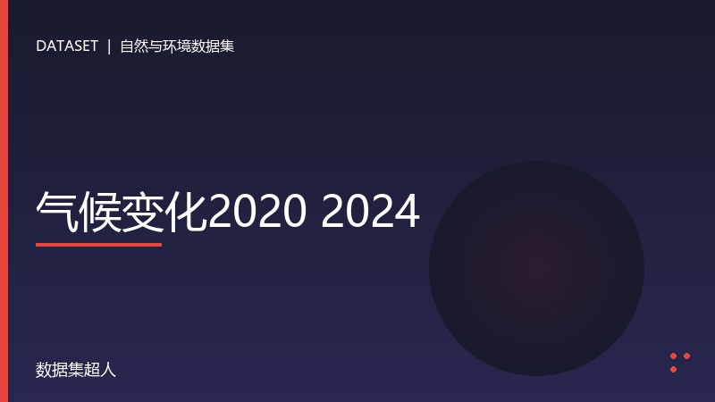 气候变化数据集2020 2024
